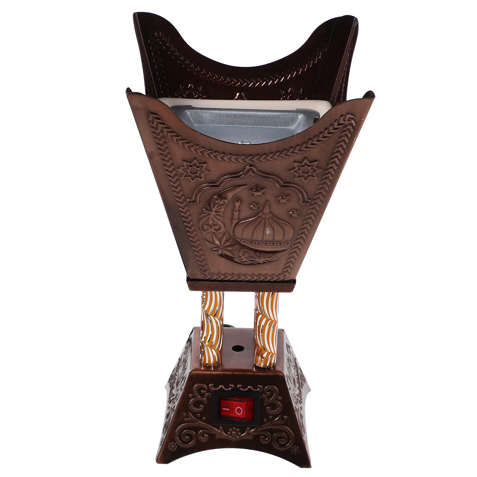 

Electric Arabian Style Incense Burner Iron Middle Eastern Desktop Plug in Censer Burner Home Decoration Aroma Stove