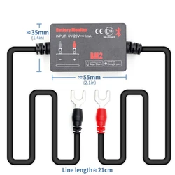 BM2 Battery Monitoring Mobile APP Bluetooth 4.0 Tester Diagnostic Instrument Battery Tester, suitable for all 6-20V vehicles