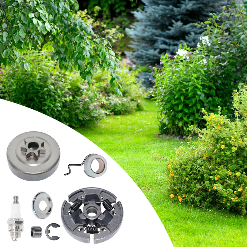 Chainsaw Clutch Drum Sprocket 3/8 Washer E-Clip Kit For MS017 MS018 MS170 MS180 Clutch Drum Sprocket Rim Fit Chainsaw Parts