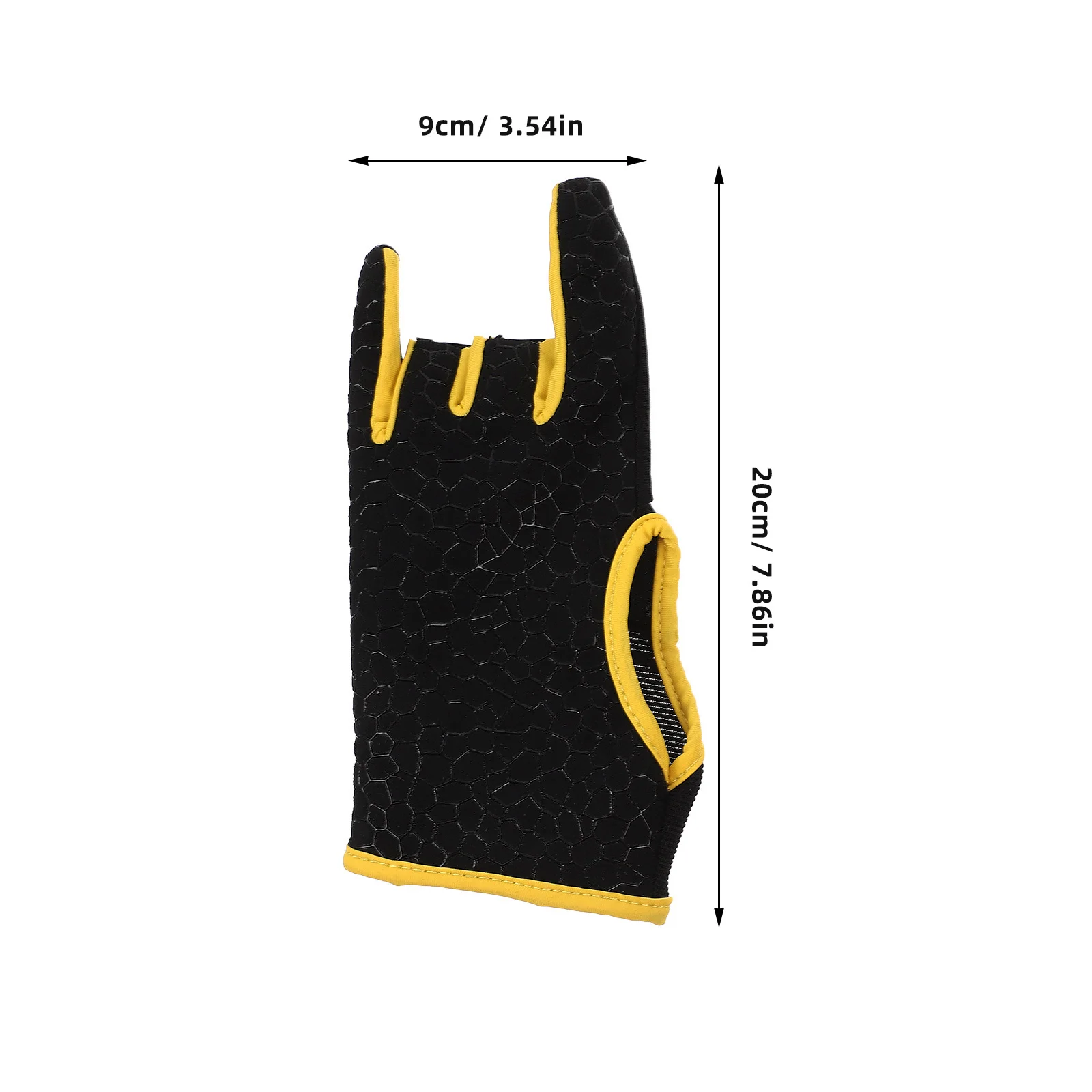 1 Paar rutschfeste Silikon-Bowling-Handschuhe, professionelle elastische, atmungsaktive Sporthandschuhe, Palm-Typ-Daumenschutz, Gelb, Größe S M