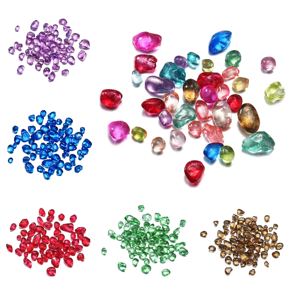 20g Mixed 3-8mm Colorful Crystal Glass Crushed Stone Resin Fillings for DIY Epoxy Resin Filler Nail Art Craft Home Decor