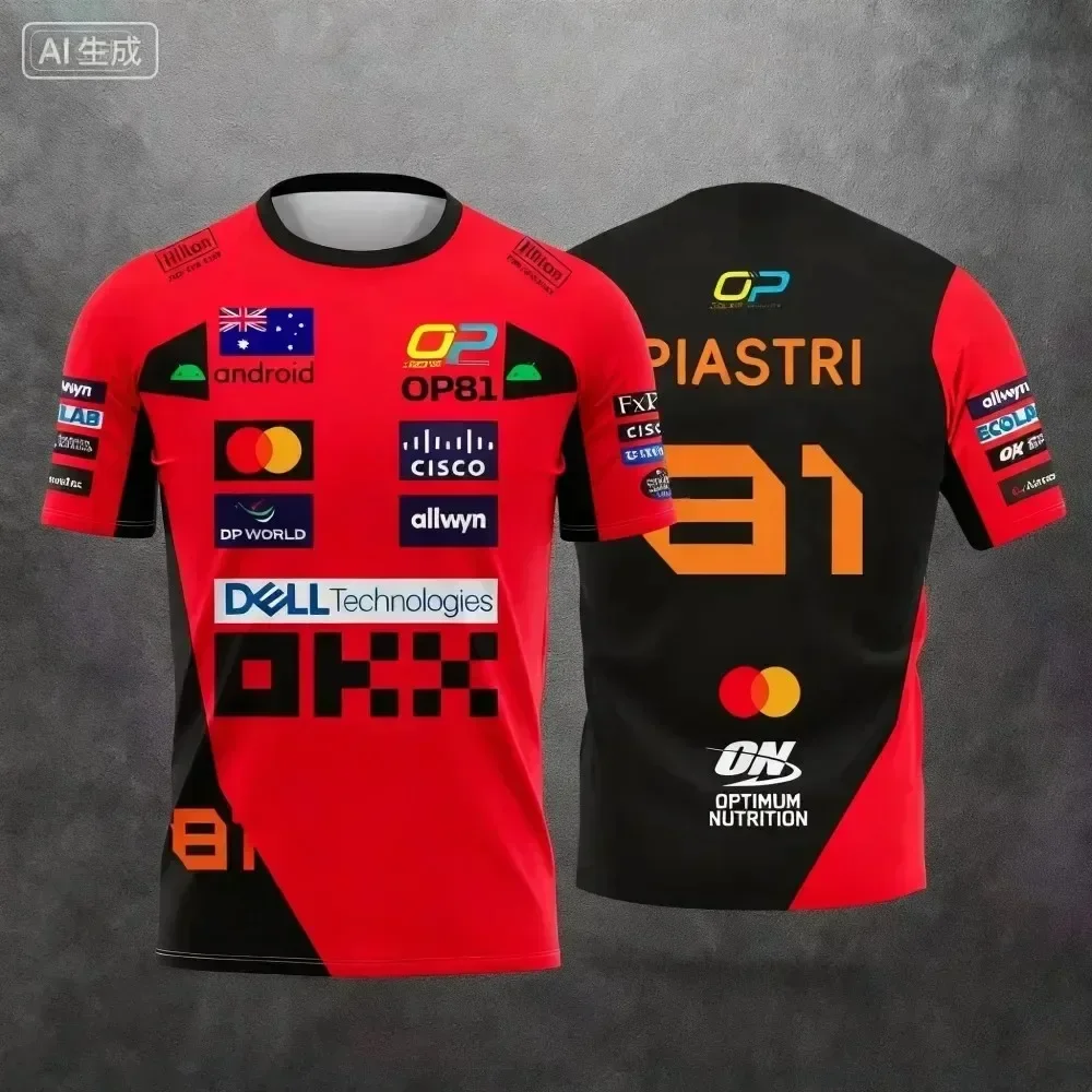 Lando Norris Nummer 4 Neues Rennstil-Trikot Extremsport-Rennbekleidung Atmungsaktive Schnelltrocknende Sportbekleidung T-Shirt Radsport-Oberteil – Detail 12
