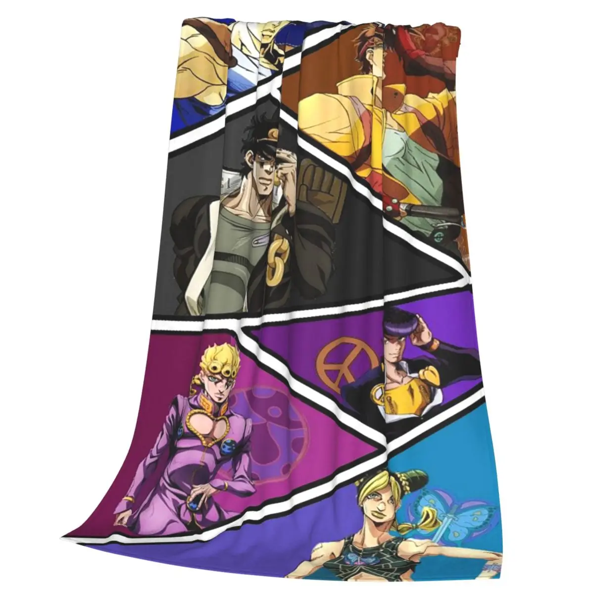 Jojo Bizarre Adventure Joseph Joestar Anime Blanket Soft Warm Flannel Throw Cover for Bed Living room Picnic Travel Home Sofa