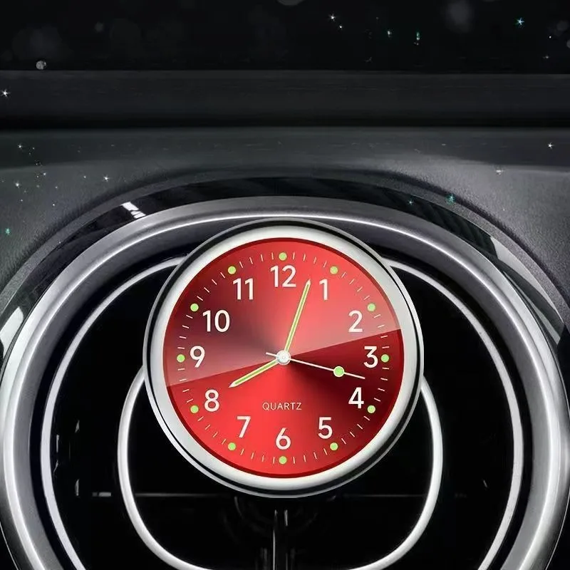 1Pcs Car Clock Luminous Auto Ornament Mini Automobiles Internal Stick-On Digital Watch Mechanics Quartz Clocks 40mm
