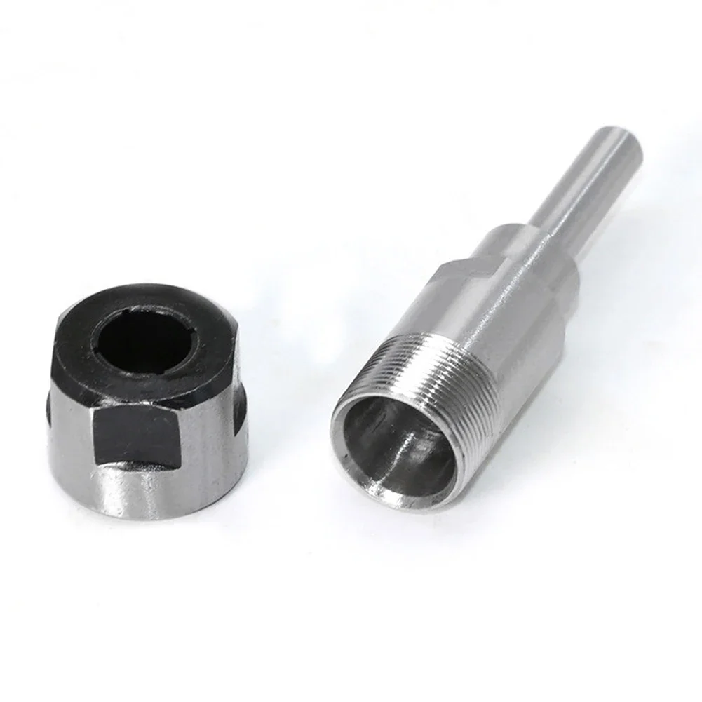 Adaptador de mandril rotativo com rotação estável, Material de aço carbono, Resistente à corrosão, 12mm Shank, Conversor Router