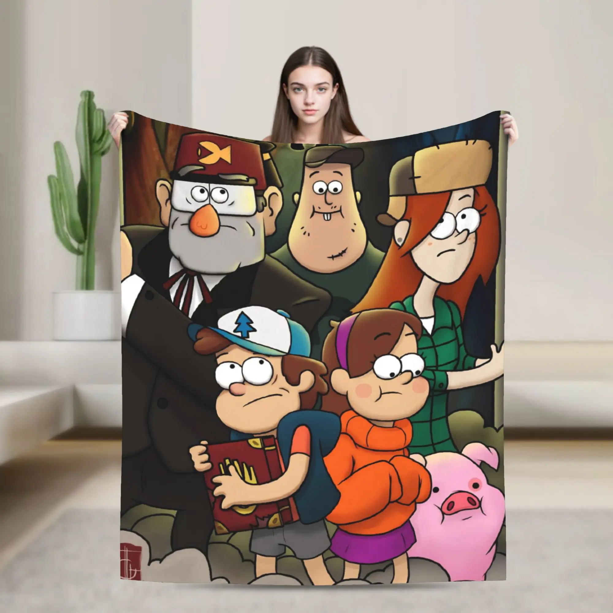 G-Gravity Falls Throw Blanket for Couch  Fuzzy Soft Plush Blanket 50x60 Inch Multiple Sizes Bedspreads for All Seasons
