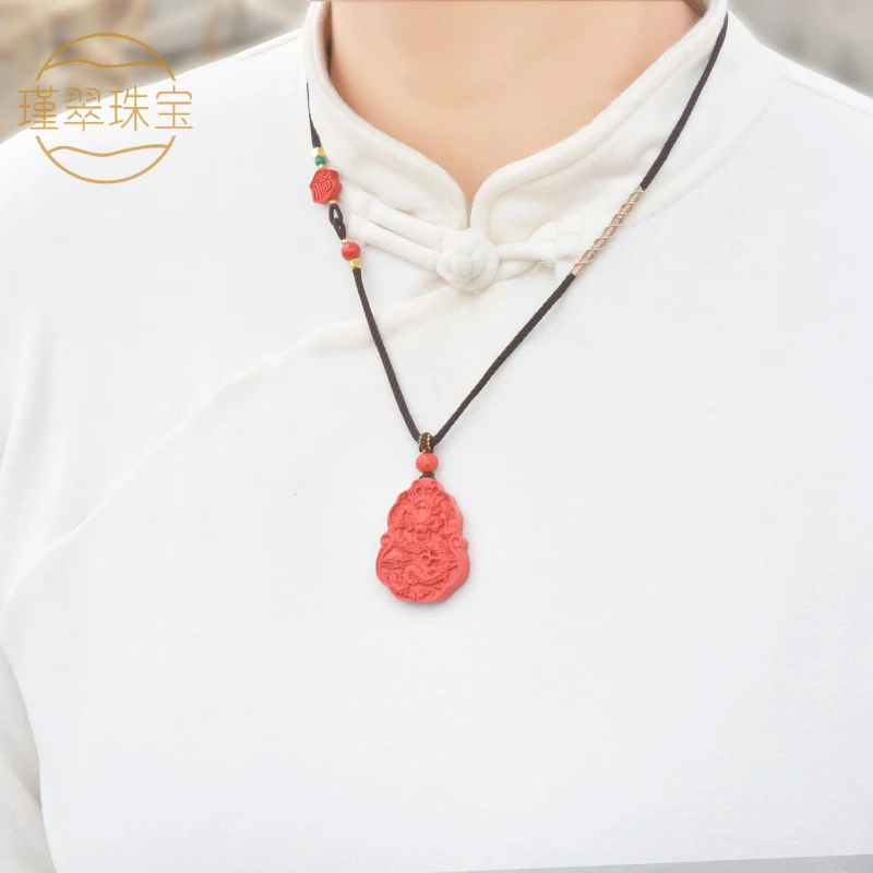 Zodiac Pendant High-Content Red Amulet Necklace