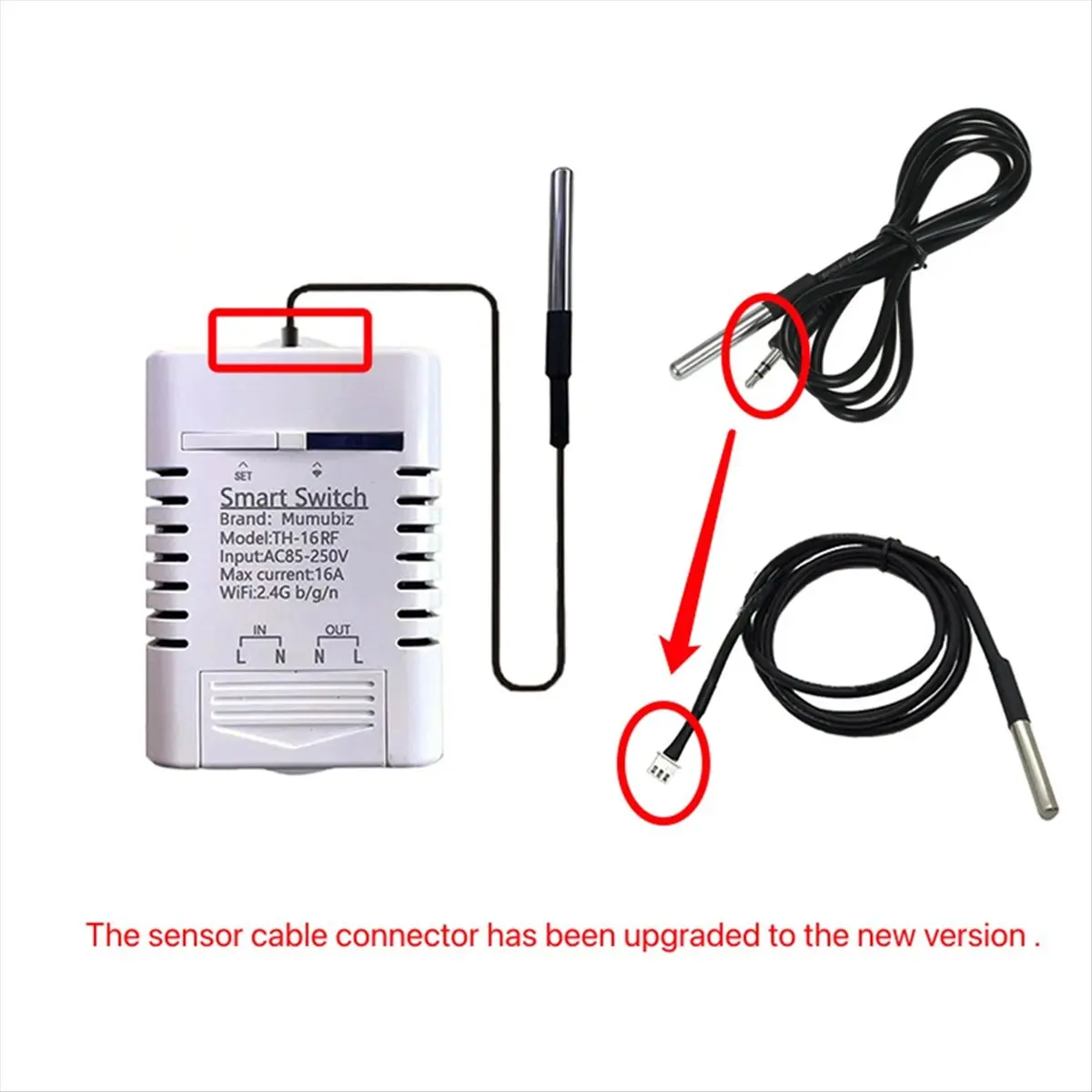 Tuya 16A 3000W Smart Temperature Switch Power Monitor with Thermostat Probe Sensor for Fish Tank Greenhouse