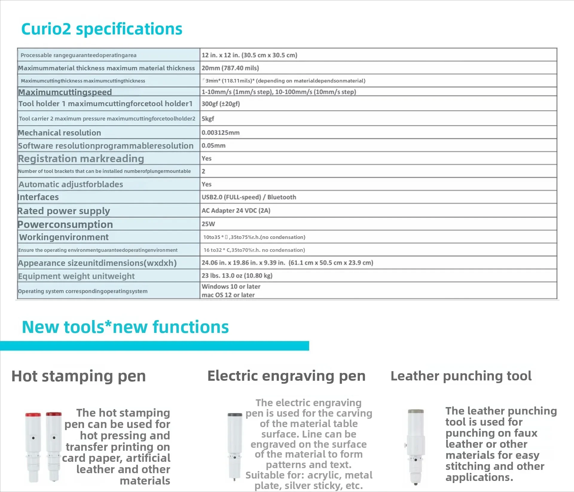 Flachbeschriftungsmaschine der kleinen Marke, Schneidemaschine der zweiten Generation CURIO2