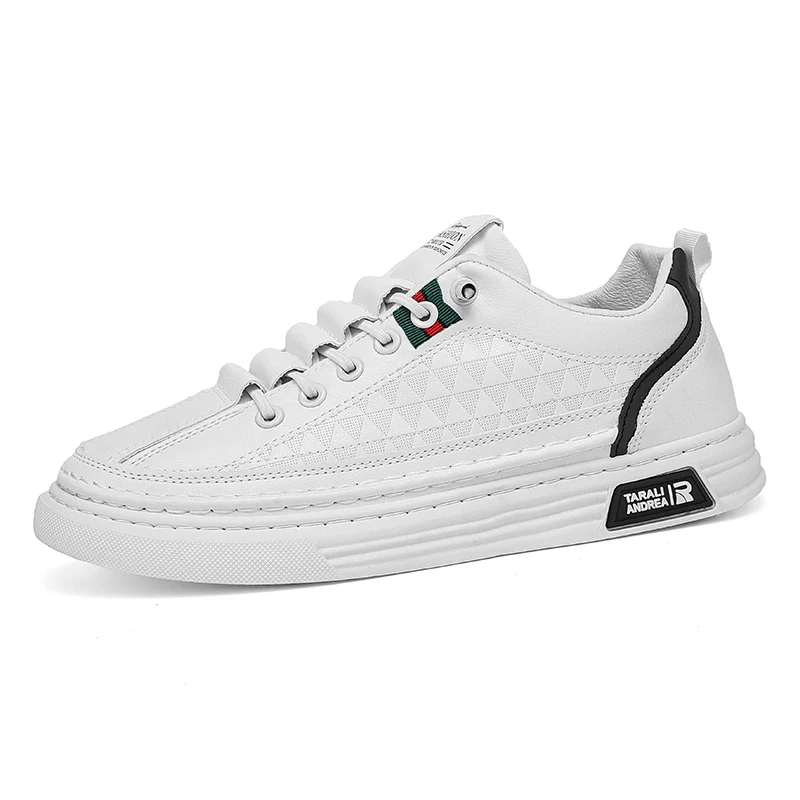 Herren-Freizeitschuhe für Frühling und Sommer, atmungsaktive, schnürsenkellose Lederschuhe, superweich und strapazierfähig, Herren-Boardschuhe – Detail 7