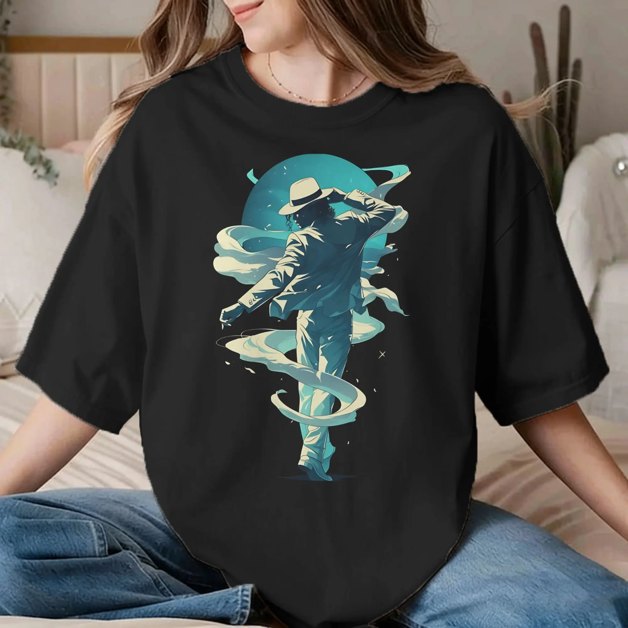 MJ Timeless Dance T-Shirt for Men Women Music Fashion 100% Cotton Tees Crew Neck Short Sleeve T Shirt 4XL 5XL 6XL Tops