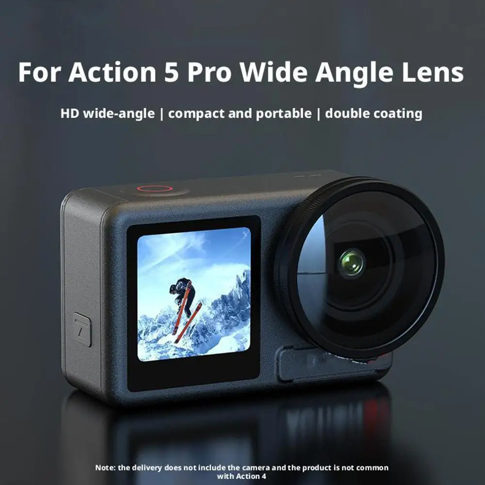 For DJI Action 5 Pro Wide Angle Lens Ultra Wide Double-layer HD Coating Waterproof Camera Expander For Action 5 Pro - Image 5