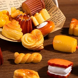 1pcs Kitchen Food Toy Simulation Kitchenware Play DIY Resin Emulated Chocolate Cake Bread Biscuit Tableware Decor Child Kid Toy