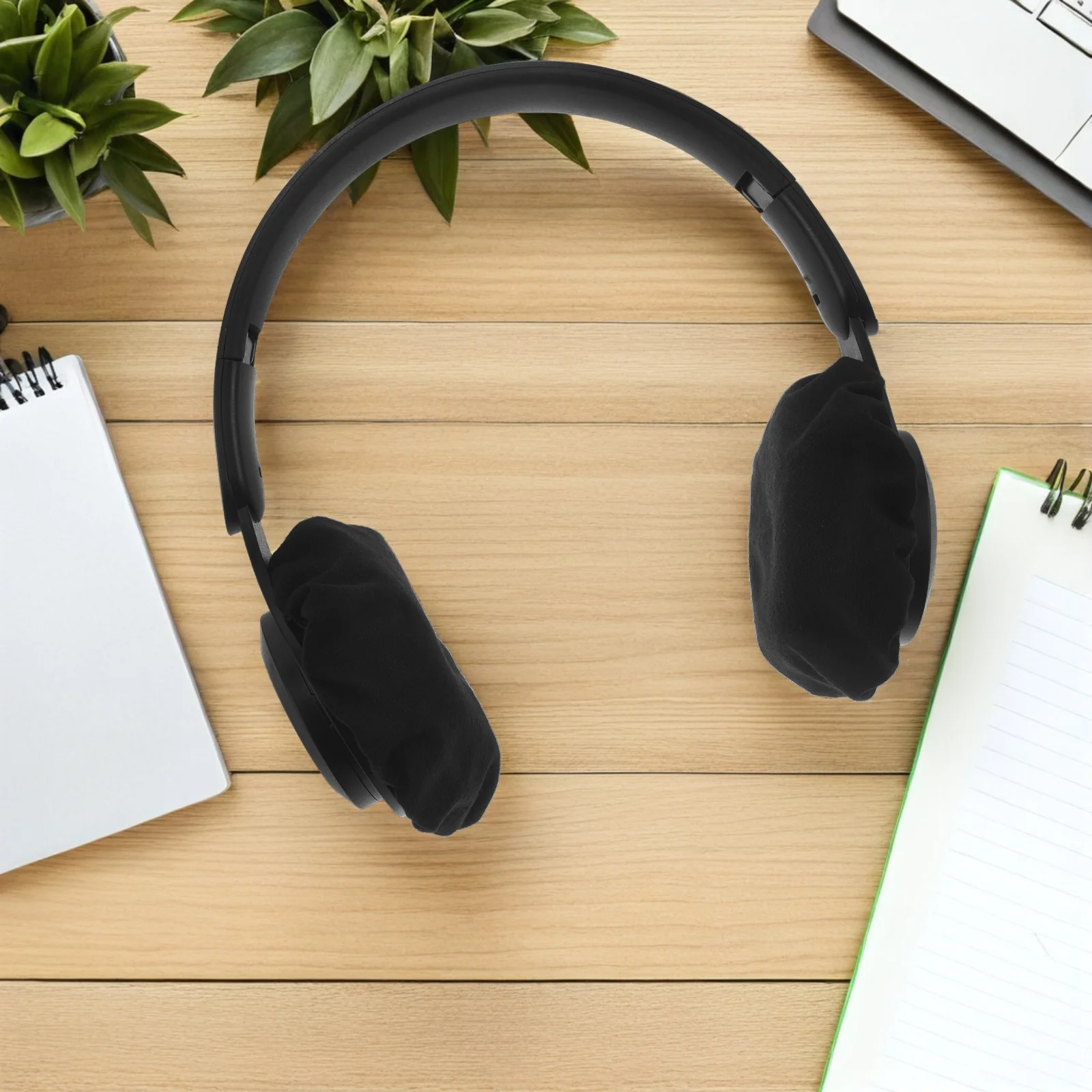 

10Pcs Fabric Headphone Ear Covers Stretchable Protective Cover Reusable Sweat Resistant for Headphones Gaming Studying Aviation