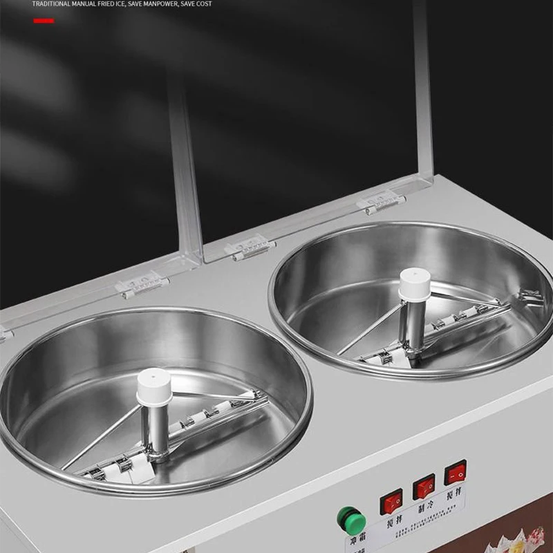 

LJZ200-2 Fried Ice Machine Automatic Commercial Double Pot Fried Yogurt Machine Fried Ice Cream