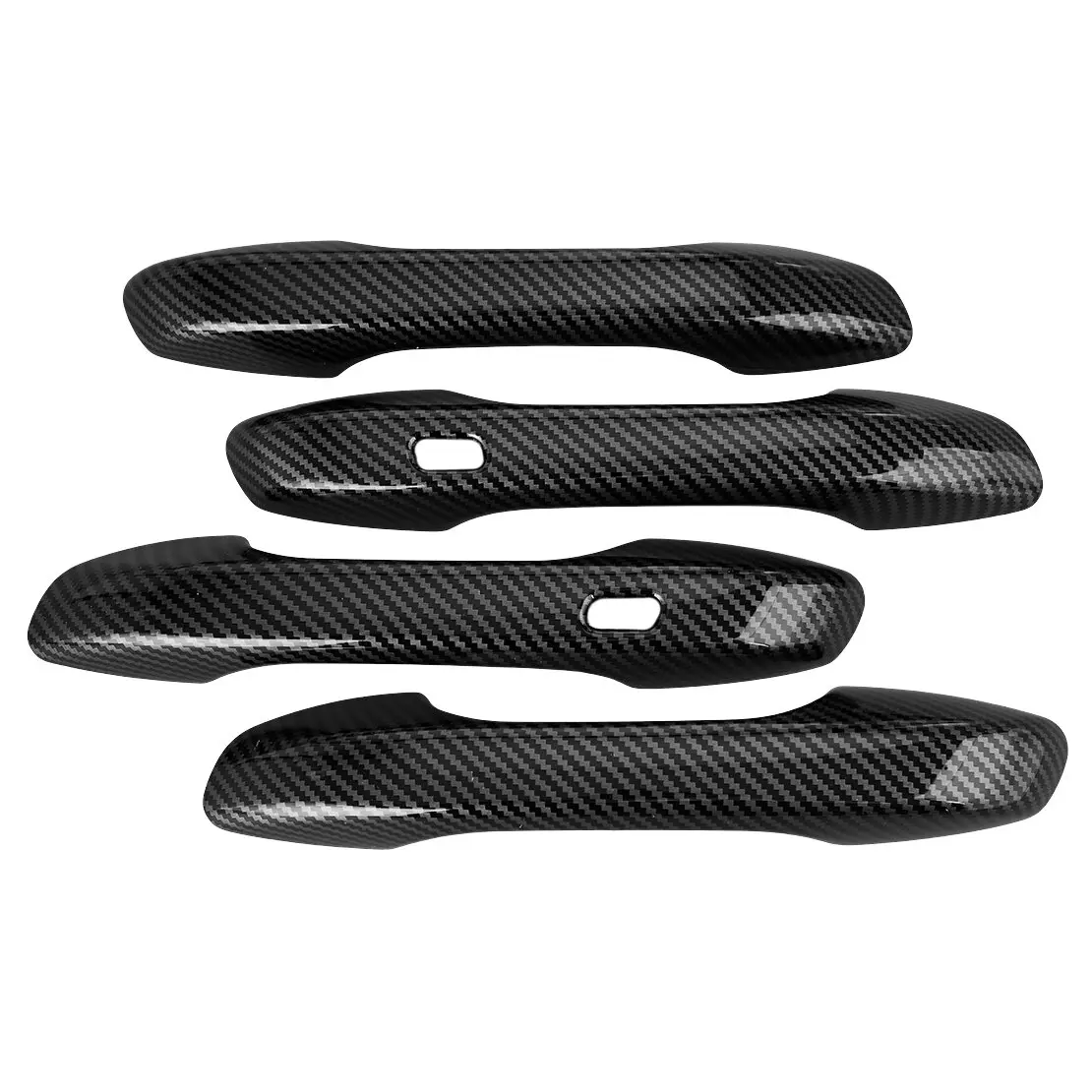 Black Carbon Fiber Style Exterior Door Handle Cover Trim Set Plastic Fit For Kia Sorento 2021 2022 2023 2024 2025 2026