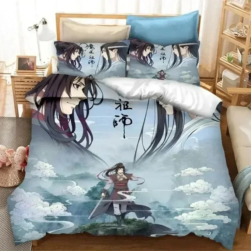 

Grandmaster of Demonic Cultivation Mo Dao Zu Shi 3D NEW Duvet Cover Pillowcase Bedding Set Adult Boy Bedroom Single Double Large