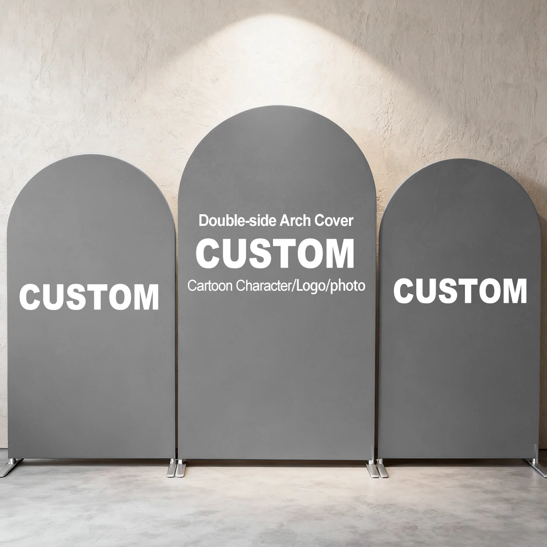 

Custom Arch Backdrop Birthday Wedding Photo Background Double-Sided Personalized Picture Text Color Arch Cover Baby Shower Decor