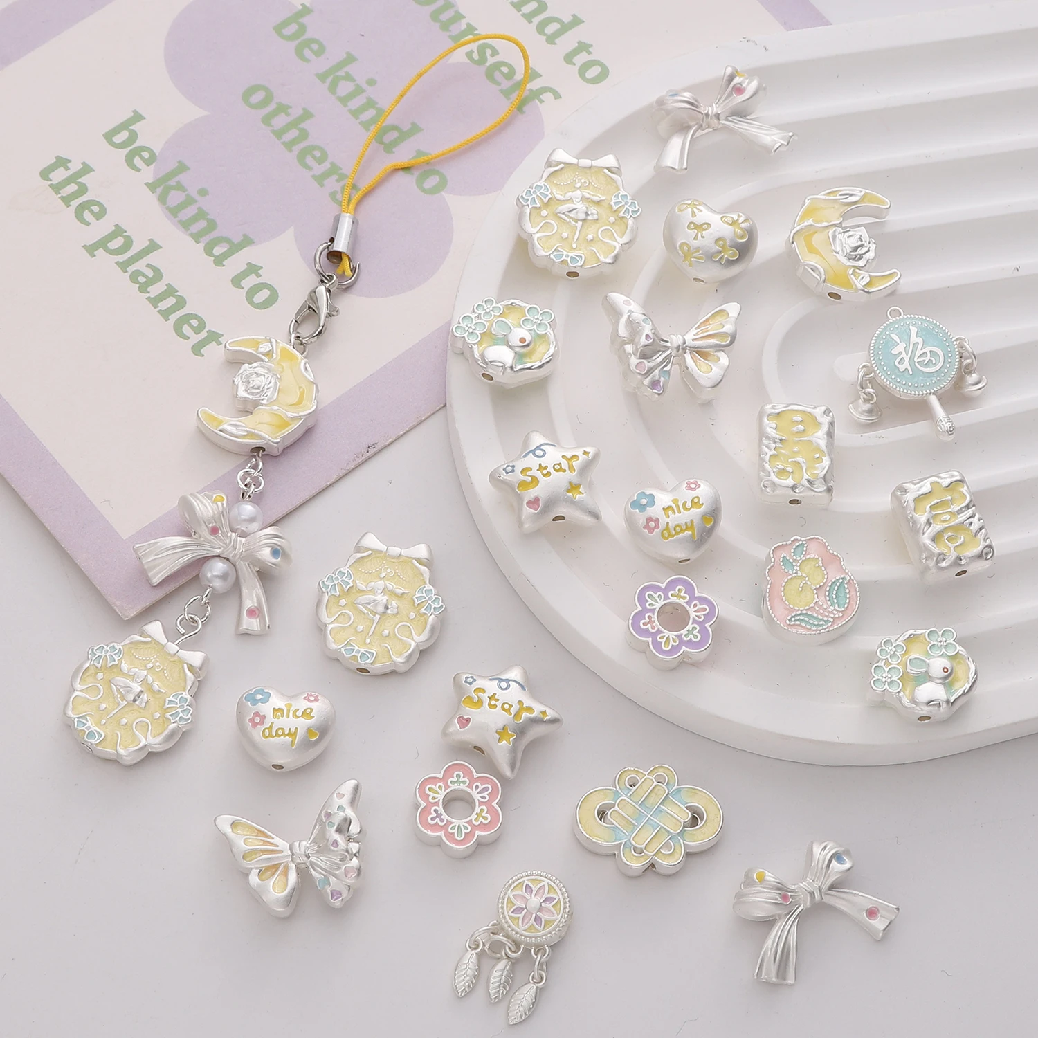 Legierung Mond-Anhänger Perlen – Jewelry Making Birthday Party Bewertung und Preis