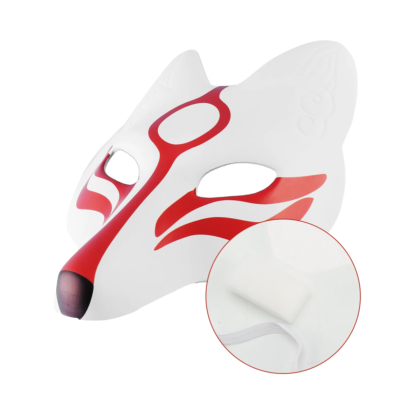 

Легкая маска, белая вечеринка, косплей, Хэллоуин, украшение, аксессуар для костюма, красный EVA и