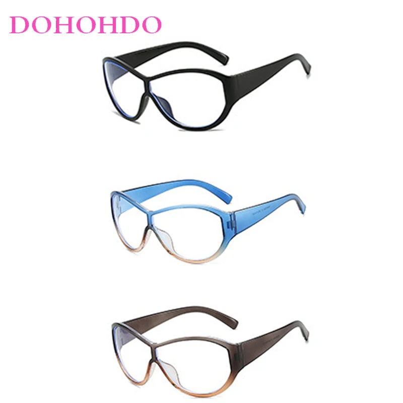 Übergroßen Rahmen Oval Optische Gläser Männer Frauen Mode Luxus Marke Designer Computer Lesen Anti-Blau Licht Brillen Lentes