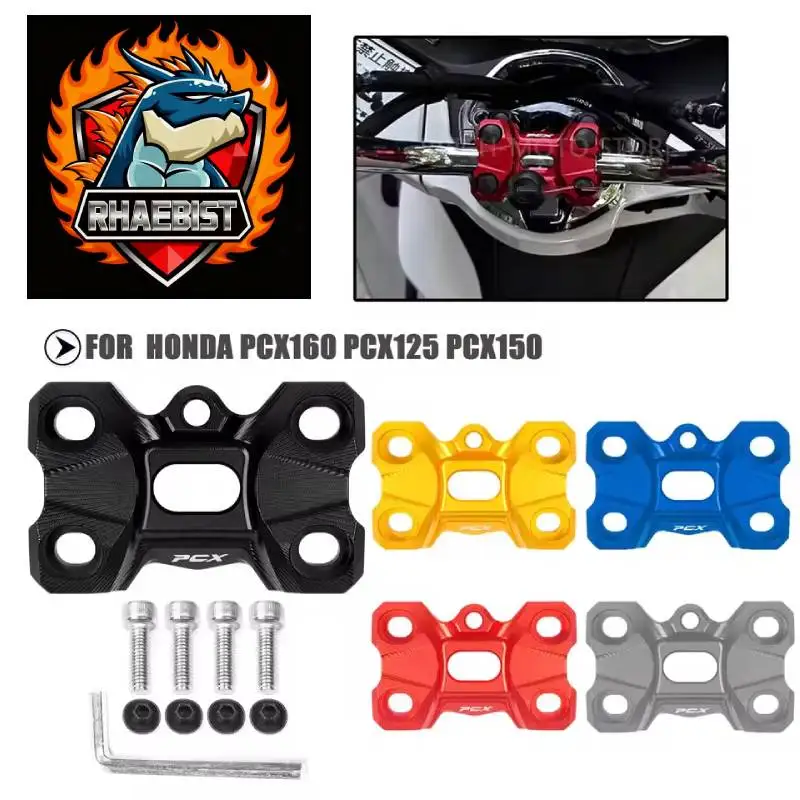 PCX Motorcycle Retrofit Parts Handle Pressing Code Handlebar Riser For PCX125 PCX150 PCX160 Fixing Block Expand Mount Bracket