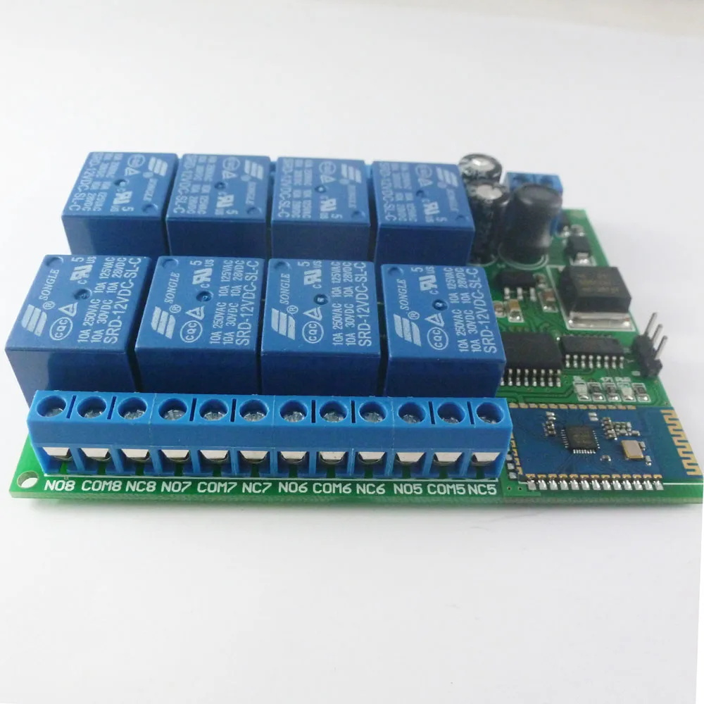 

8 Channel for Smart Bluetooth Control DC 12V LED Lights Home Relay Module - via Android Phone