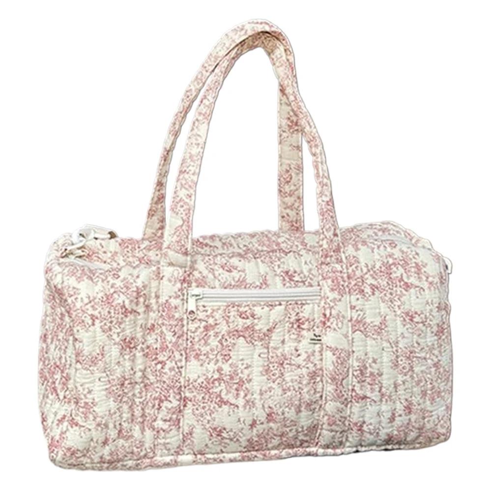 

Weekender Bag for Women Floral Quilted Overnight Bag with Adjustable Strap Gym Bag Carry On Tote for Travel Business Trips Sport