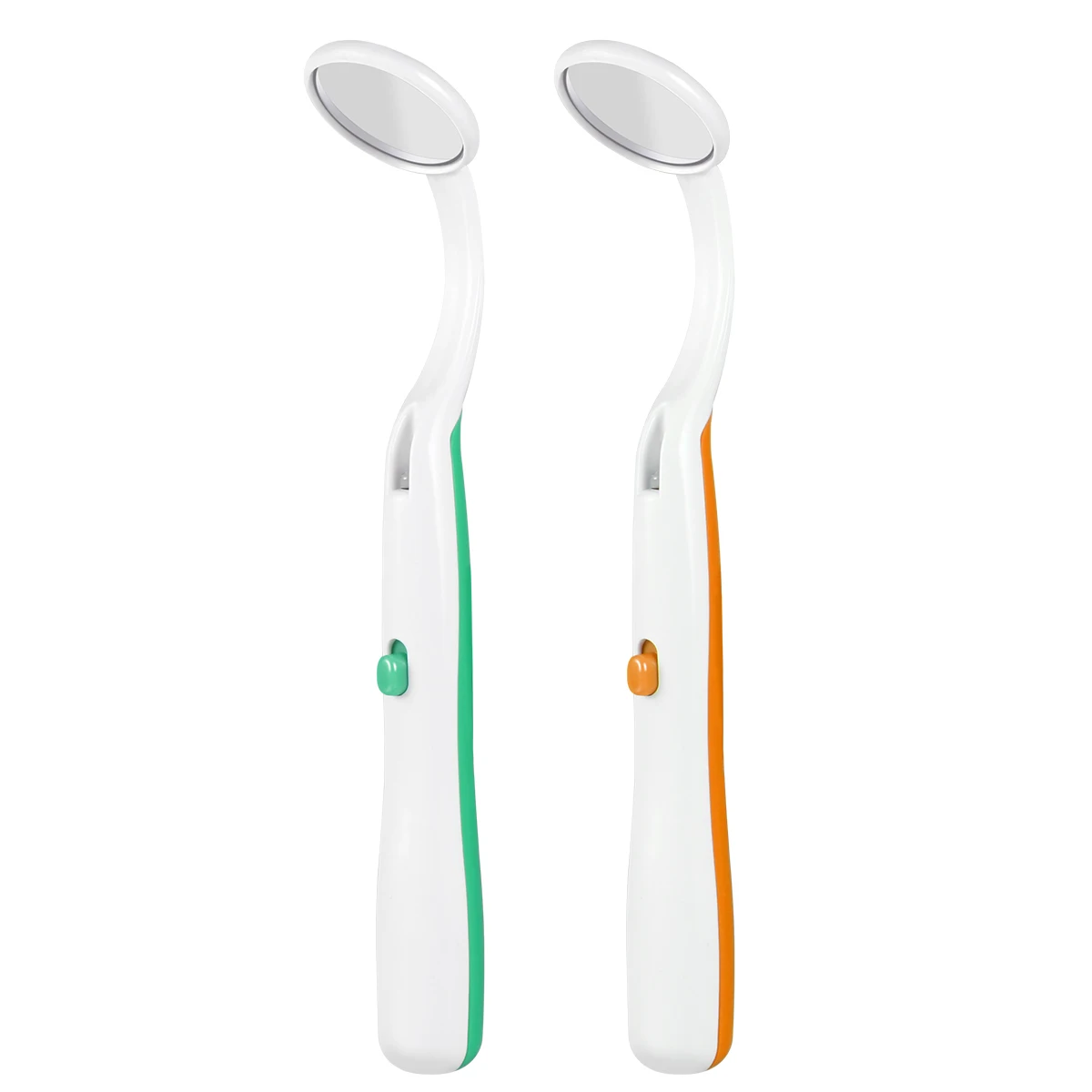 2 Stuks Tand Inspectie Spiegel Tandspiegel Mond Tand Inspectie Spiegel Plastic Mond Speculum Met Led Licht Mondverzorging Tool