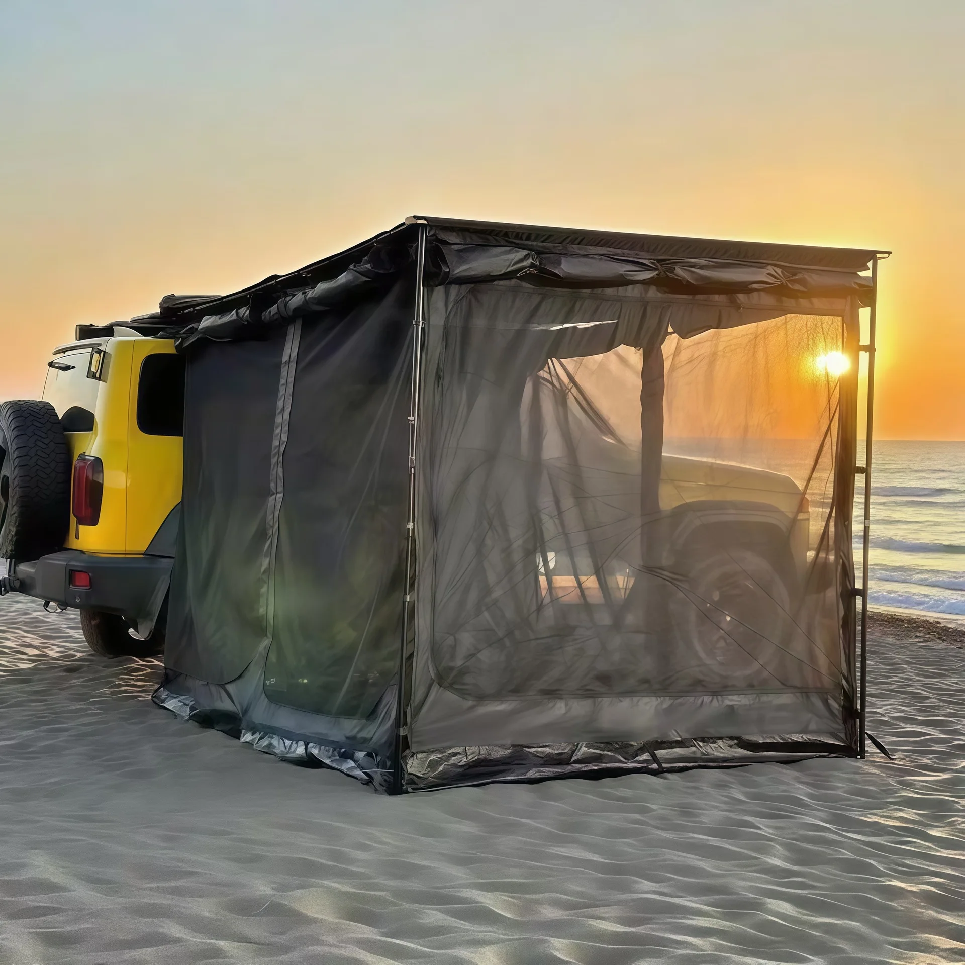 Car Side Tent Side Cloth House  Mosquito-proof Fence Sun Protection Rain Protection Portable Outdoor Self-driving Tour