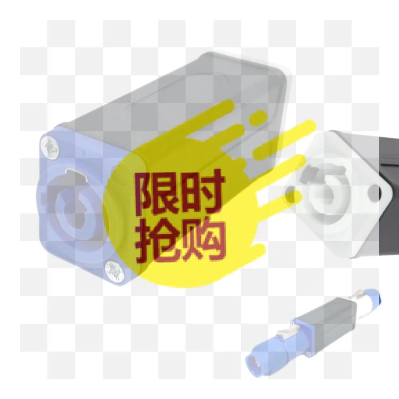 【BA】1Pcs Speakon Panel Mount Straight Adapter Blue White LED PowerCon AC Coupler Adapter Extender Connector