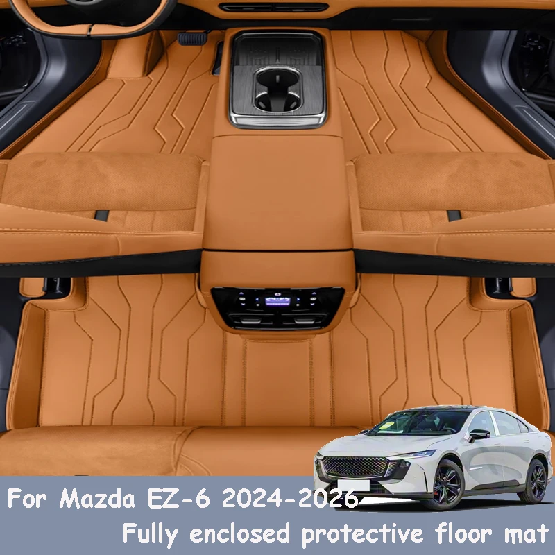 

For Mazda 6e / EZ-6 2024-2026 Car Leather Material Foot Mat Fully Enclosed Protection Interior Decoration Accessories