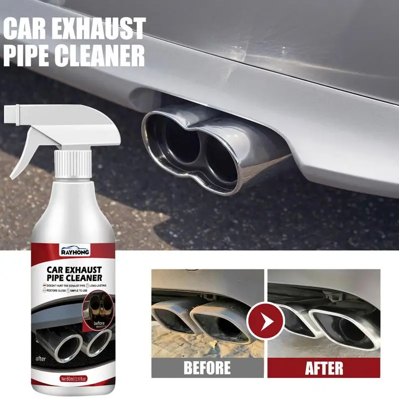 Car Motorcycle Exhaust Pipe Cleaner Rustproof Cleaning Spray For Car Motorcycle Exhaust Pipe Metal Rust Cleaner Maintenance Tool