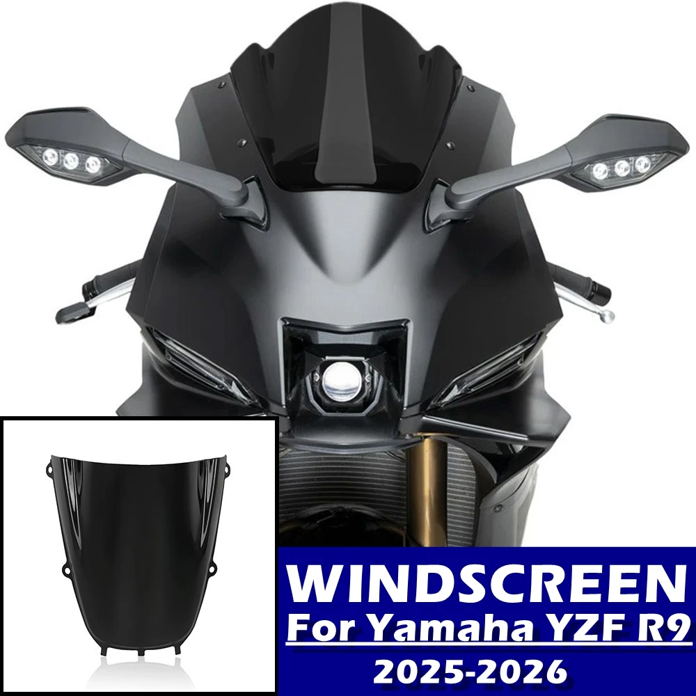 

YZF-R9 мотоциклетный дефлектор ветрового стекла, защита для Yamaha YZFR9 YZF R9 2025 2026, спойлер лобового стекла с двойным пузырьком