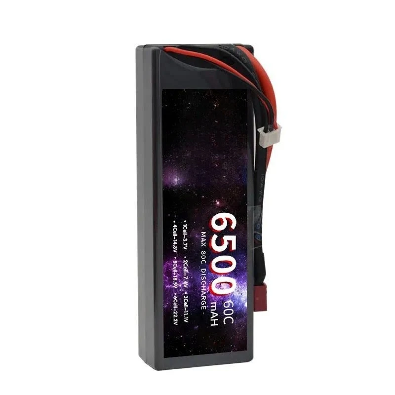 For 7.4V 6500mAh Hard Shell Battery for RC Car Model Big Foot Climbing Truck High Rate 60C Discharge