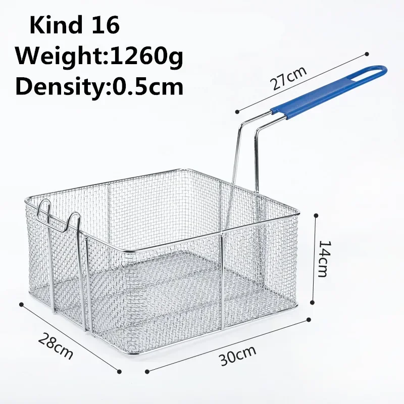 30 rodzajów frytkownicy ekran do kosza z frytkami ramka kwadratowa filtr sitko szyfrowania durszlaka w kształcie sitka do smażenia ze stali
