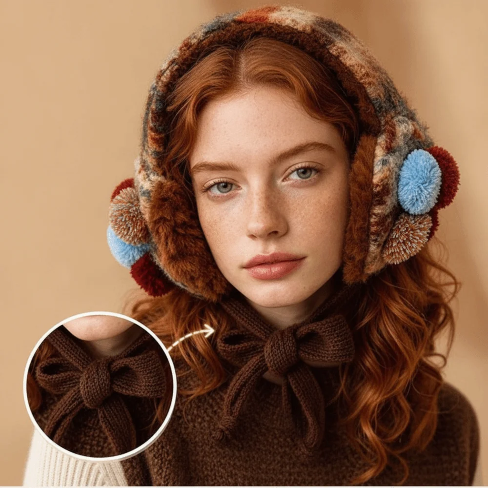 protetores-de-orelha-retro-marrom-de-trico-macios-corta-vento-com-cadarco-aquecedores-de-orelha-confortaveis-e-leves-estilo-vintage-com-pompom-para-estudantes