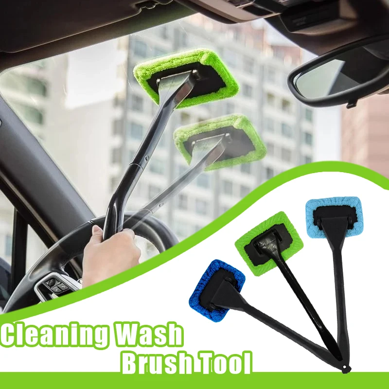 

Car Cleaning Wash Brush Tool With Long Handle Car Window Cleaner Washing Kit Windshield Wiper Microfiber Wiper Cleaner Brush