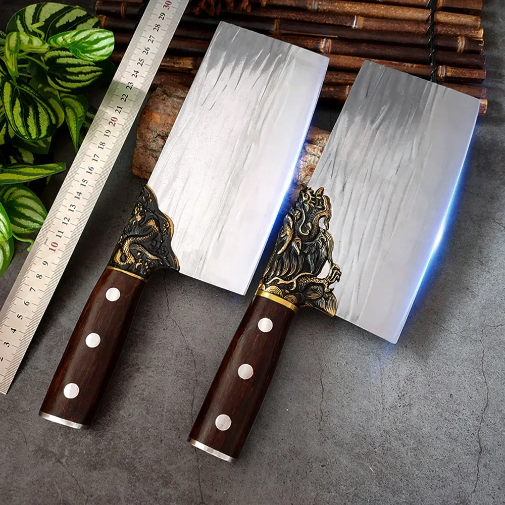 Butcher Knife Stainless Steel Meat Cleaver Knife Fish Fruit Vegetables Chopping Slicing Kitchen Knives Professional Chef Knife