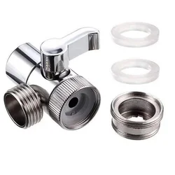 Universal Switch Faucet Adapter Kitchen Sink Splitter Diverter Valve Water Tap Connector for Bathroom Toilet Bidet Shower