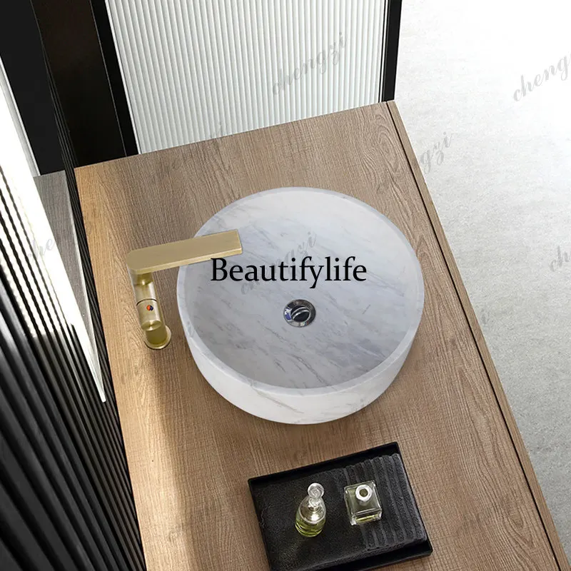 On-stage washbasin, stone simple washbasin, small bathroom, face wash, sink