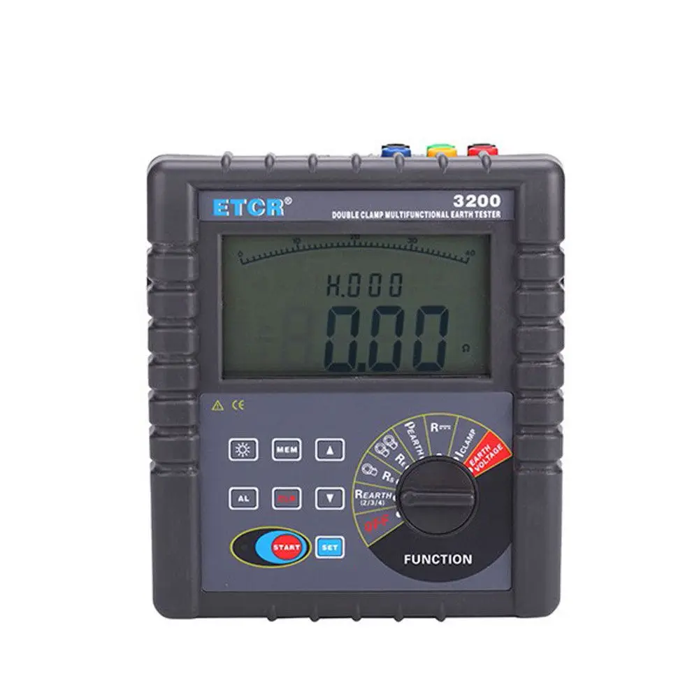 Multifunções Terra Terra Resistência Tester, ETCR3200, Double Clamp Meter