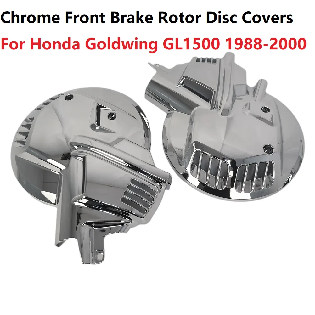 1Pair Chrome Front Brake Rotor Disc Covers Trim For Honda Goldwing ALL GL1500 1988-2000 Motorcycle Brake Rotor Disc Shells