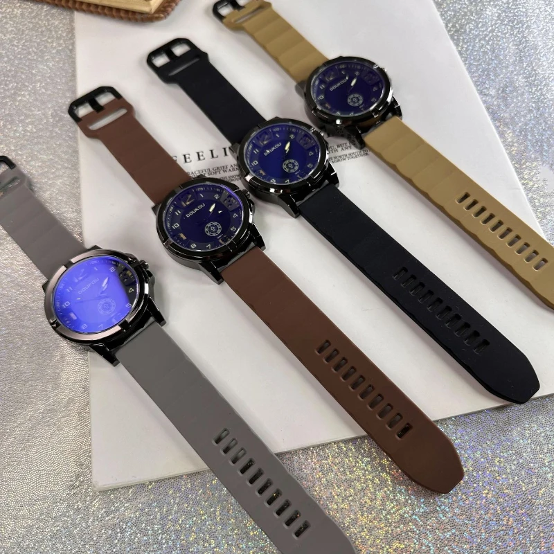أعلى العلامة التجارية الفاخرة الرجال الرياضة ساعات كوارتز رجل التناظرية تاريخ ساعة سيليكون حزام ساعة اليد بالجملة Relogio Masculino