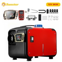 Sunster Diesel Air Heater 12V 8KW Diesel Heater Diesel Parking Heater Rapid Heating and Remote Control For RV Trailer Camper Van