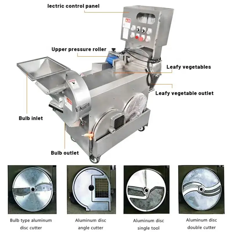 Automatic Kitchen Onion Dicing Vegetable Cutter Potato Chips Slicing Vegetable Cutting Machine Automatic Potato Slices Cutter
