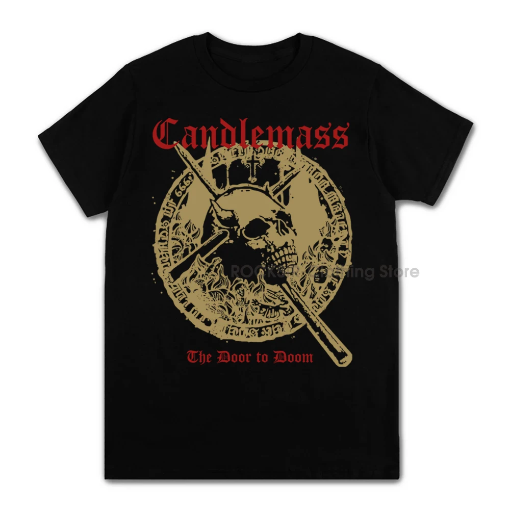 New Fashion Women/Men\'s 3D Print T Shirt Vintage Candlemass Band Crewneck 100% Cotton  Harajuku Styles tshirts Short Sleeve Tops