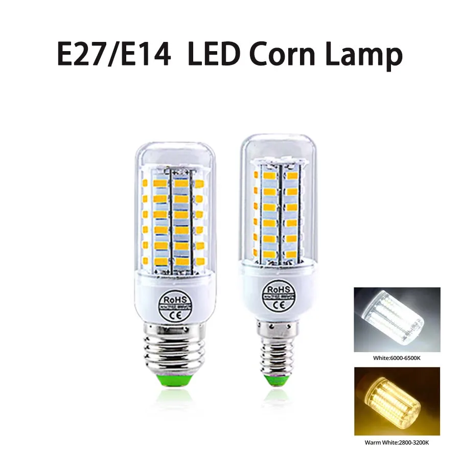 

LED Corn Lamp 220V E14 E27 LED Bulb Light 24/36/56/72LEDs 2700K 6500K Home Decoration Ampoule Led Light Halogen Lighting