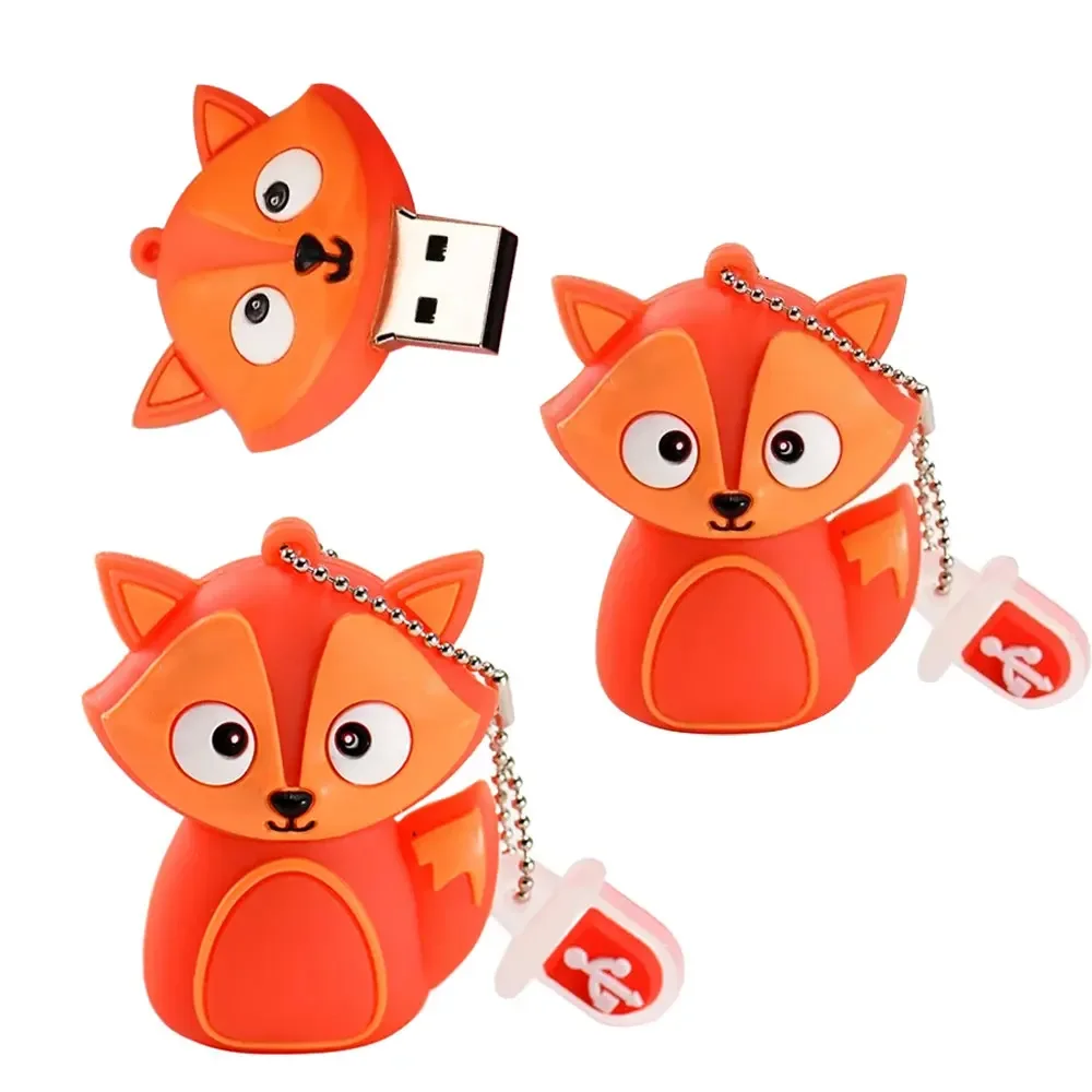 Cartoon Animal Fox pen drive cute pendrive Usb 2.0 flash drive 4gb 8gb 16gb 32gb 64gb 128gb  Creative Memoria USB Stick gifts