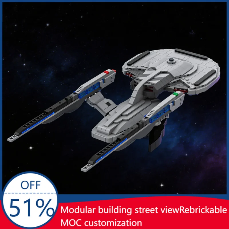 

1017Pcs MOC Interstellar Ship Model Display DIY Customize Building Block Technology Assembly Creative Type Toy Kid Birthday Gift